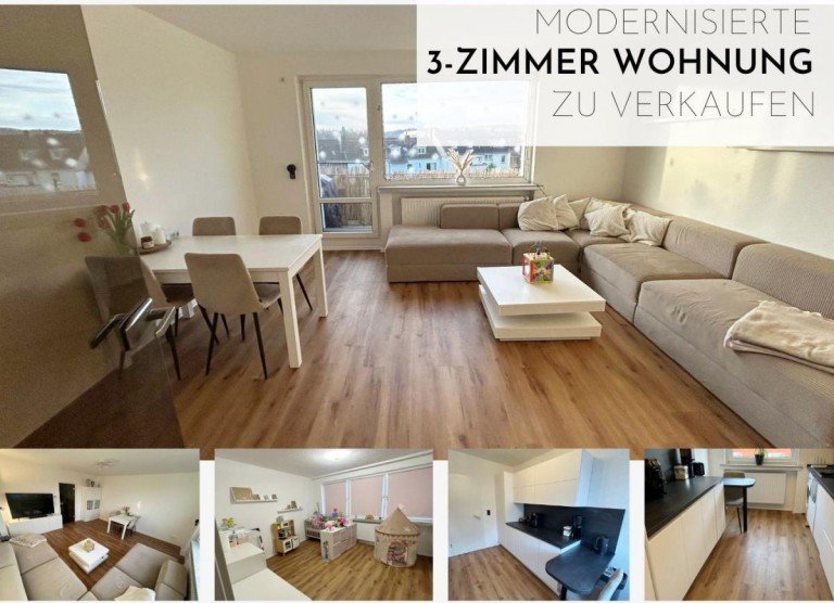 Bild... Witten Etagenwohnung Einziehen & wohlf�hlen: Modernisierte 3-Zimmer-Wohnung mit Balkon & Garage in zentraler Lage Wittens